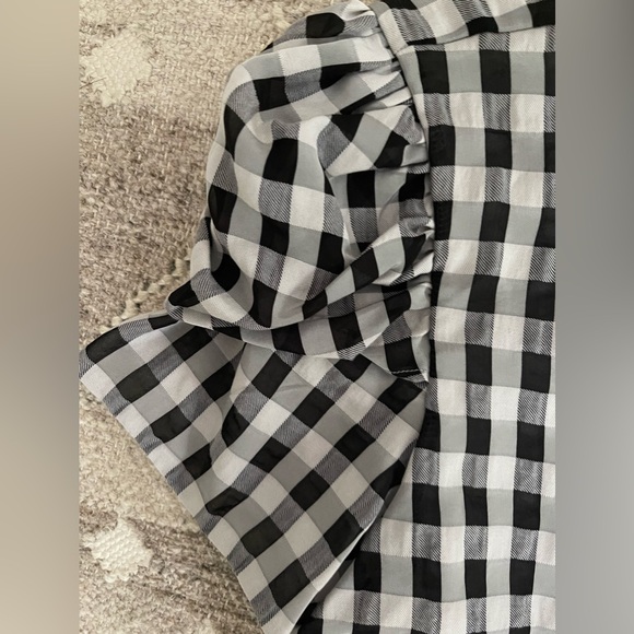 Dress The Population x Cosmopolitan cropped top, NWT, Large, Black/white check - Picture 3 of 7